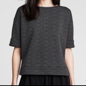 💕2 for $15 | Banana Republic | Gray Quilted Short Sleeve Blouse